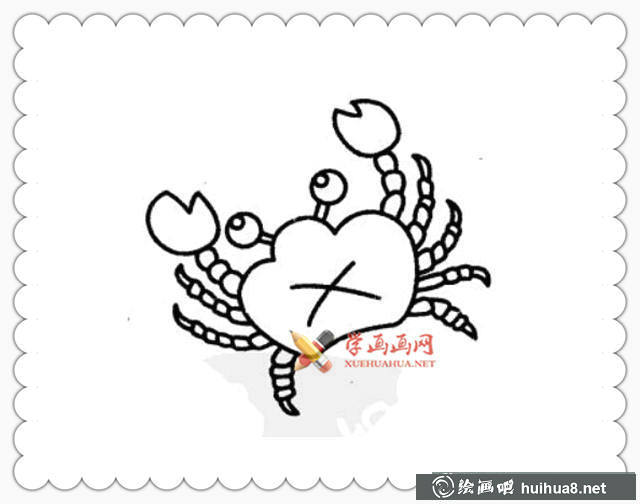 螃蟹简笔画图片6幅(5)