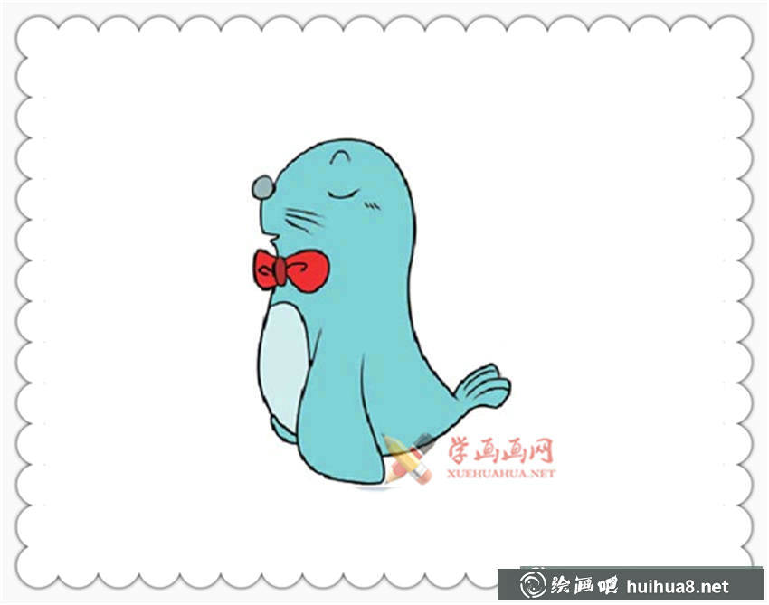 海狮卡通简笔画(2)