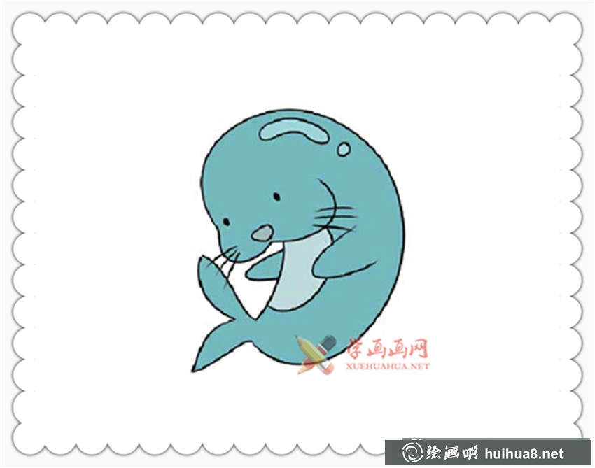 海狮卡通简笔画(3)