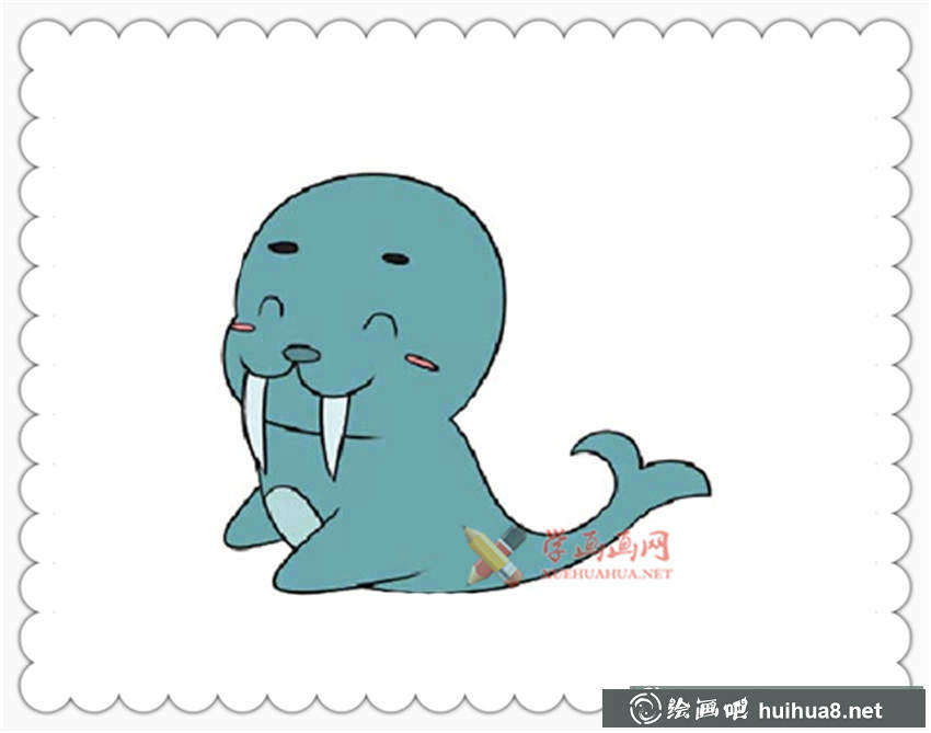 海狮卡通简笔画(1)