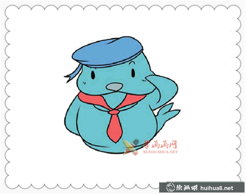 海狮卡通简笔画(4)