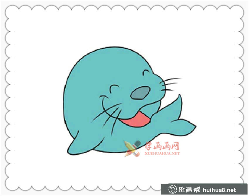 海狮卡通简笔画(8)