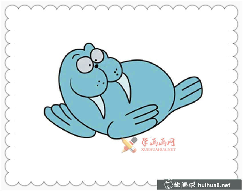 海狮卡通简笔画(11)