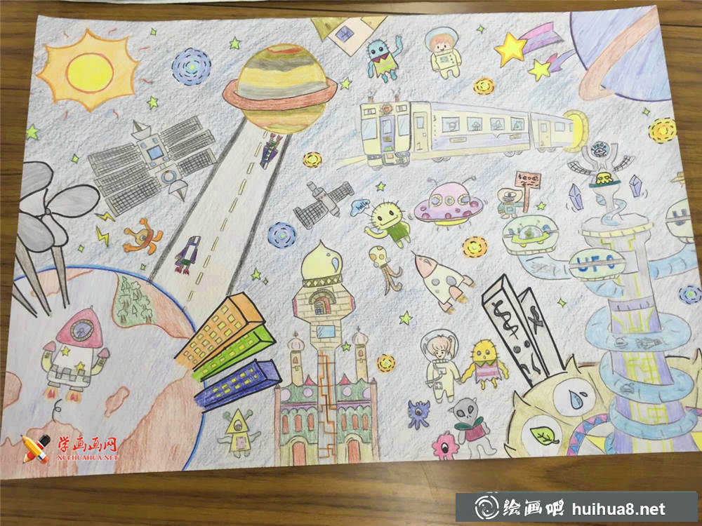 《太空未来城市》科幻画(2)