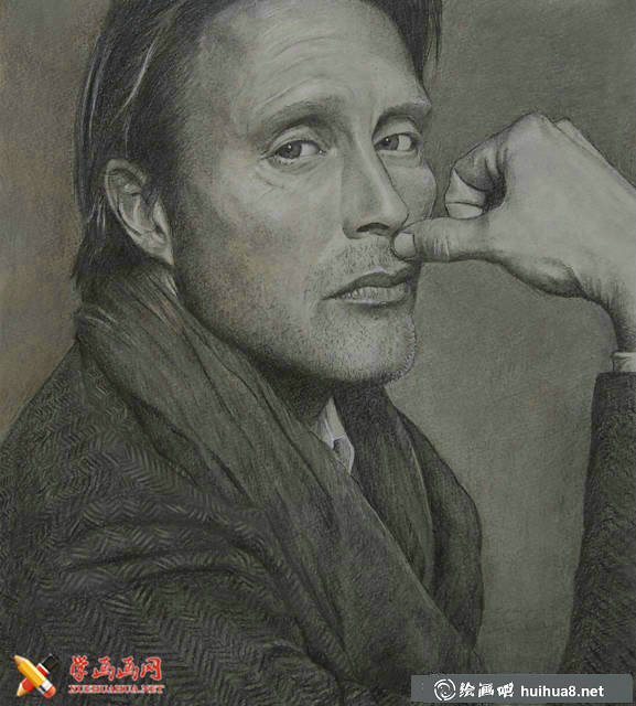 一组国外人物素描欣赏(14)