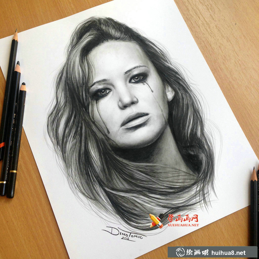 詹妮弗·劳伦斯（Jennifer Lawrence）素描画1幅(1)