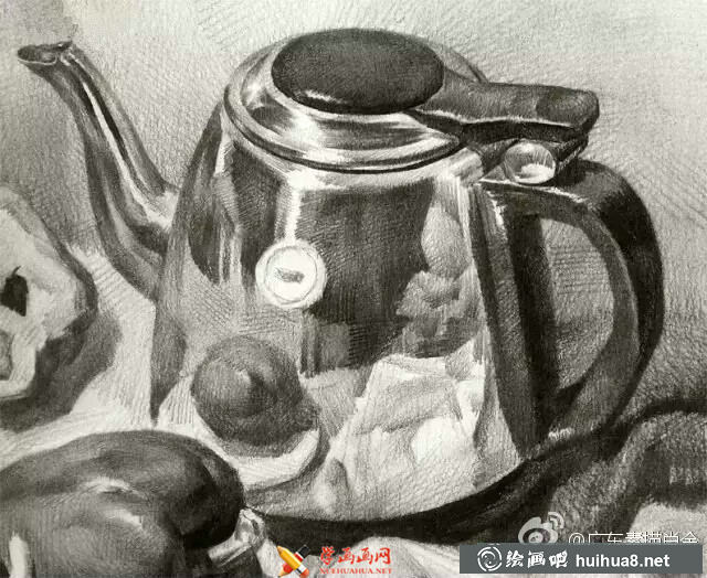 9幅不锈钢物体单体素描范画(1)