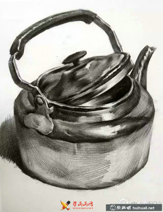 9幅不锈钢物体单体素描范画(5)