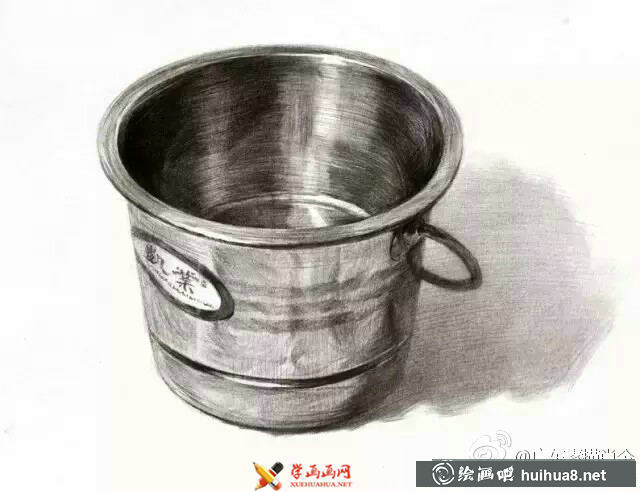 9幅不锈钢物体单体素描范画(4)