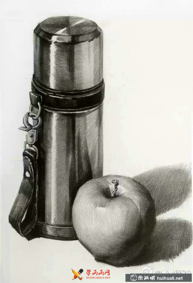 9幅不锈钢物体单体素描范画(9)