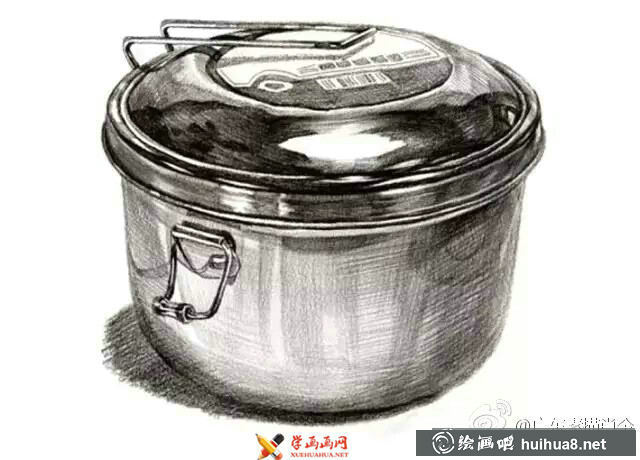 9幅不锈钢物体单体素描范画(7)
