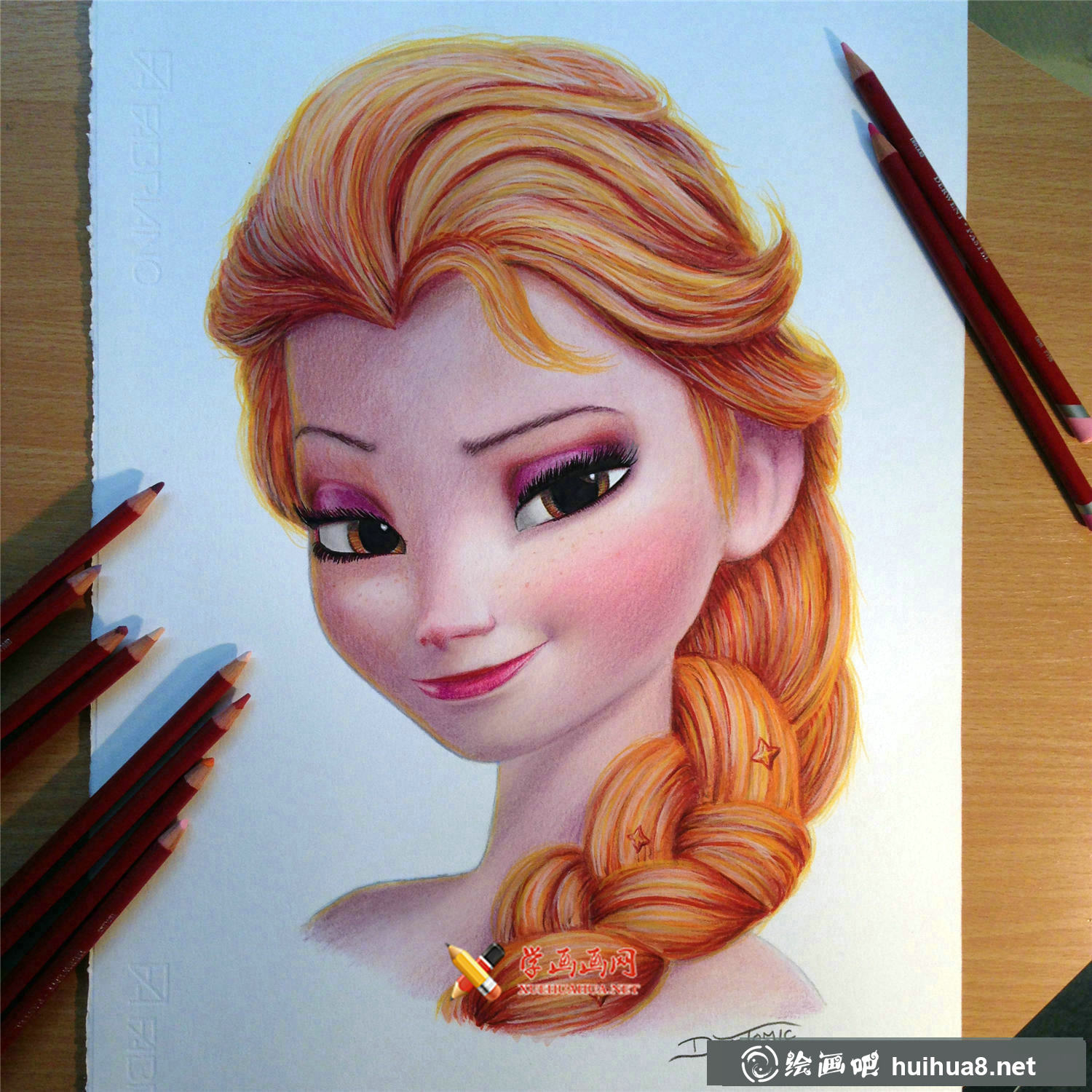 艺术家AtomiccircuS的“冰雪奇缘”彩铅画欣赏(2)