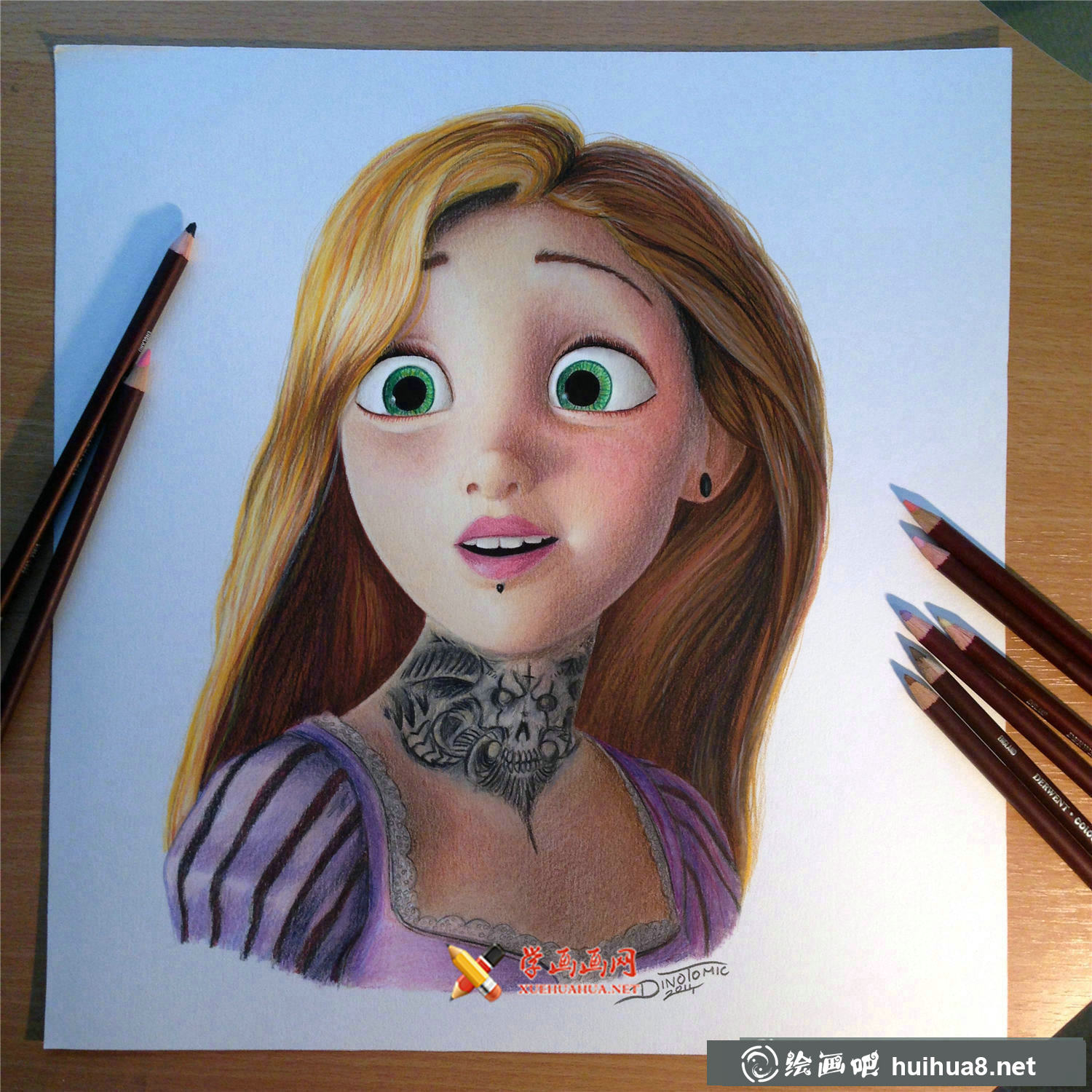 艺术家AtomiccircuS的“冰雪奇缘”彩铅画欣赏(3)
