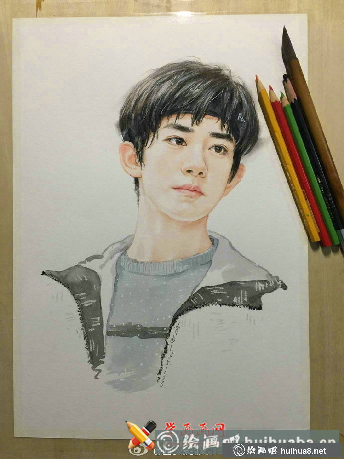 TFBOYS-易烊千玺彩铅画(4)