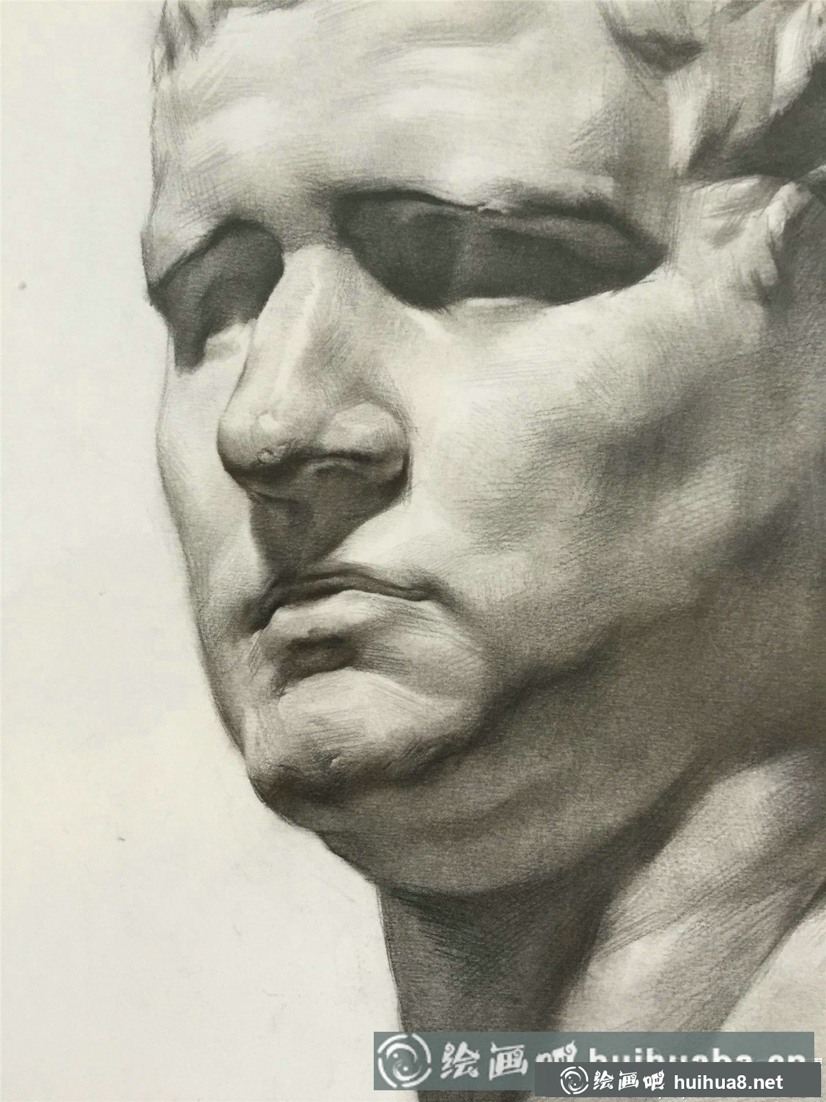 阿格里巴素描石膏像范画欣赏(3)