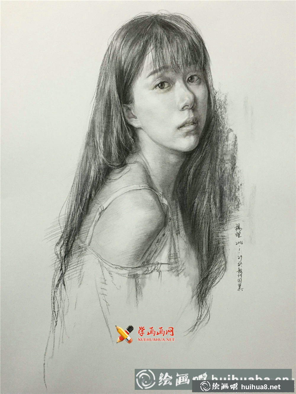 美女素描图片集
