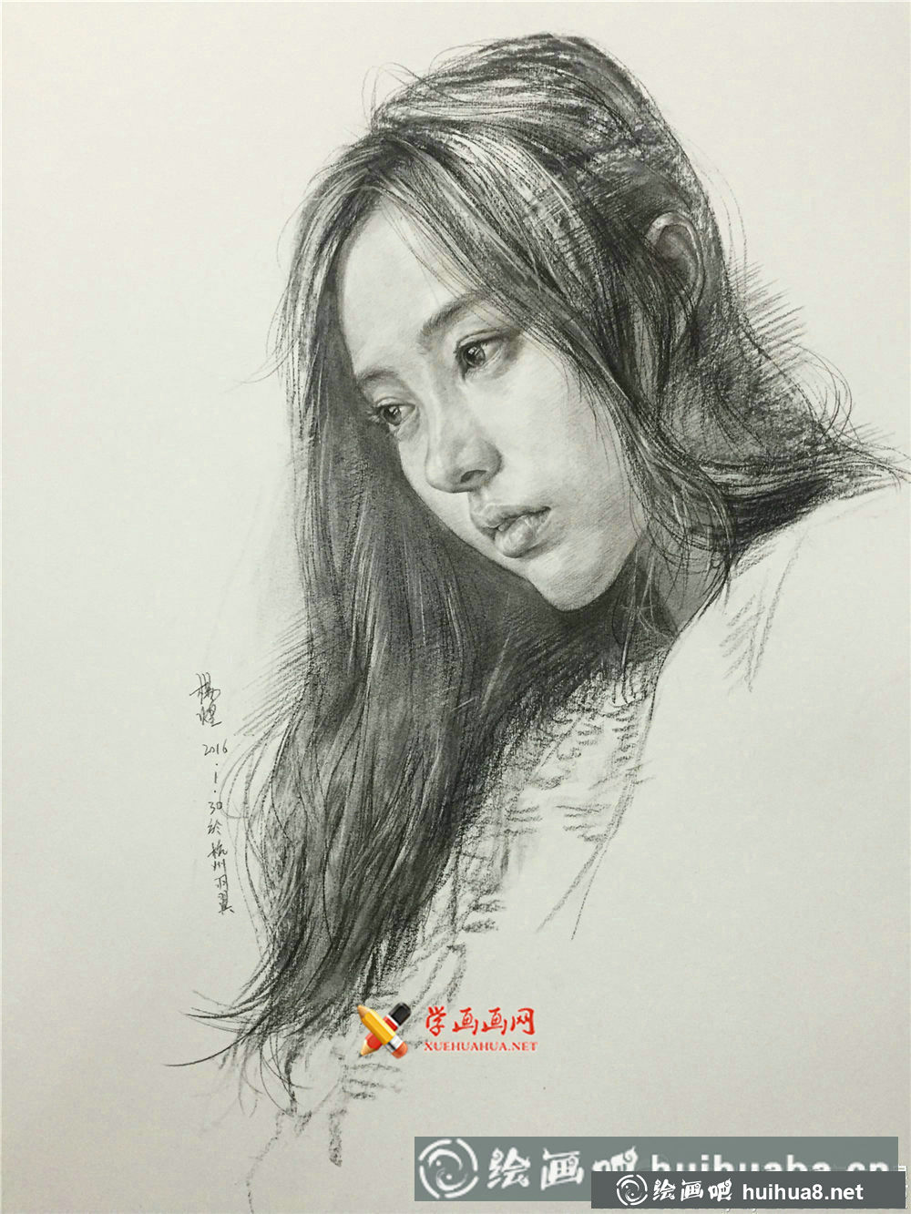 美女素描图片集