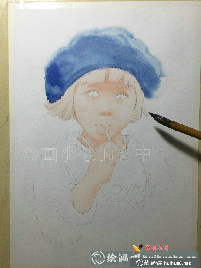 彩铅画作品《吃糖的小女孩》欣赏(3)