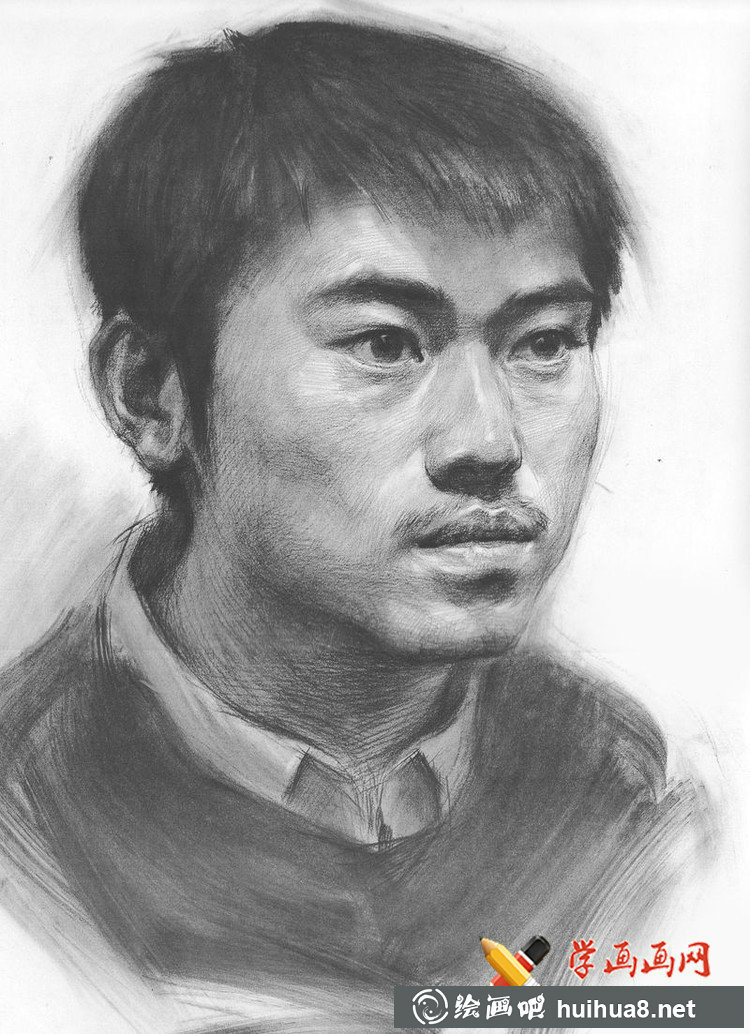 鲁美学生优秀素描头像作品