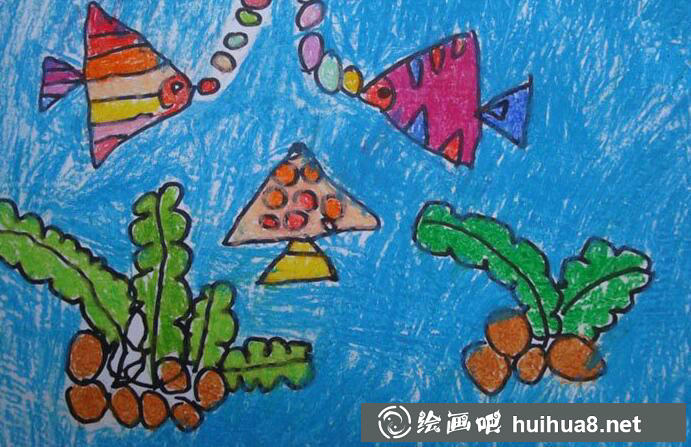 海底世界儿童画作品18