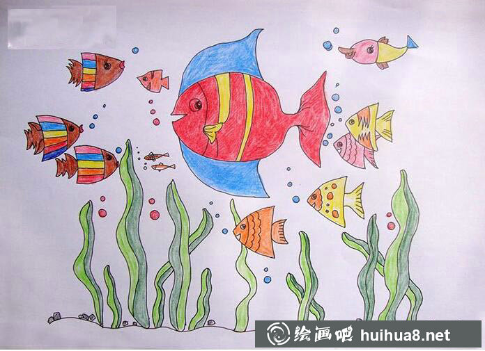 海底世界儿童画作品16