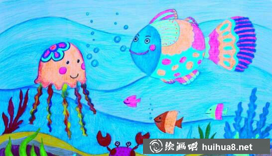 海底世界儿童画作品14