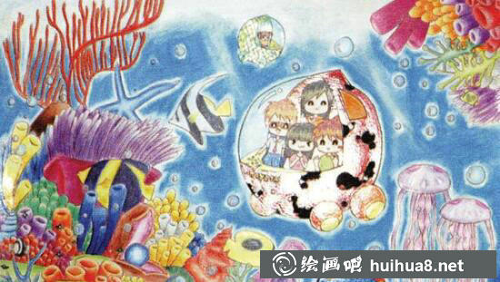 海底世界儿童画作品12