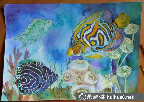 海底世界儿童画作品10