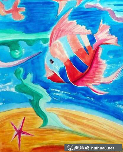 海底世界儿童画作品7