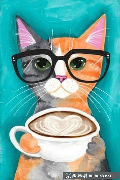 彩铅猫咪插图作品2