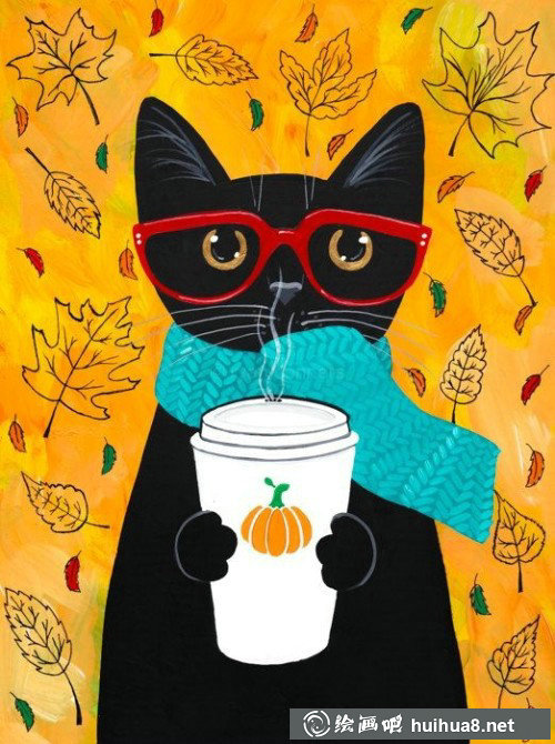 彩铅猫咪插图作品5