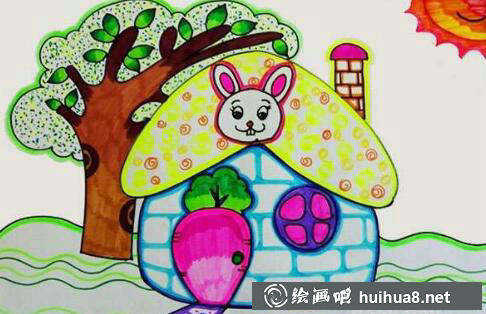 儿童画兔子图片1