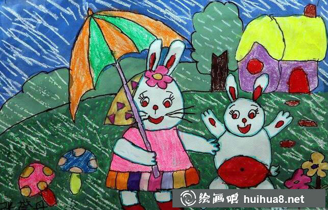 儿童画兔子图片2