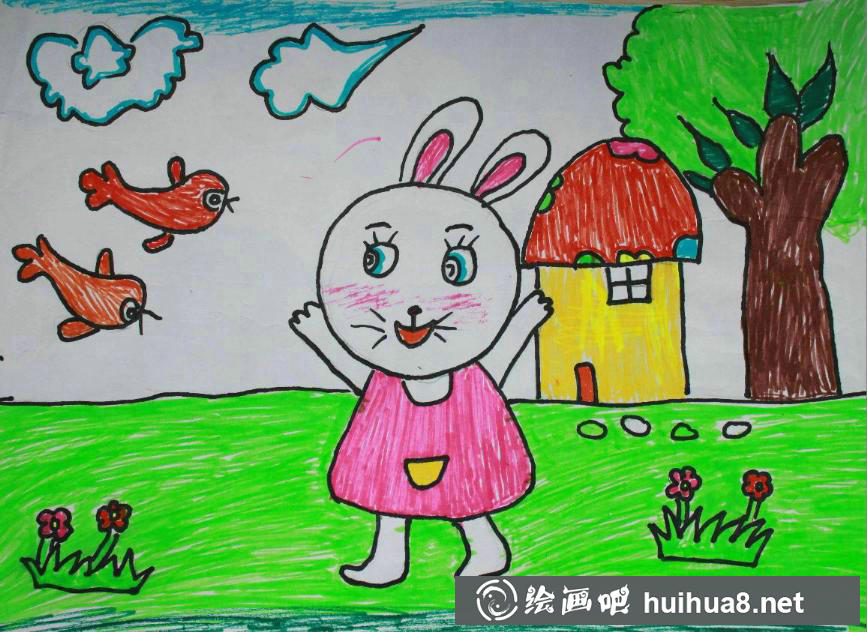 儿童画兔子图片4