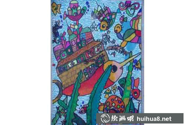 儿童油画棒作品2