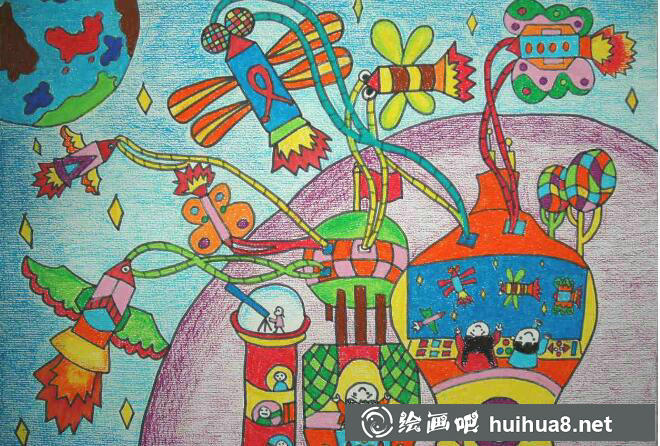 儿童油画棒作品3