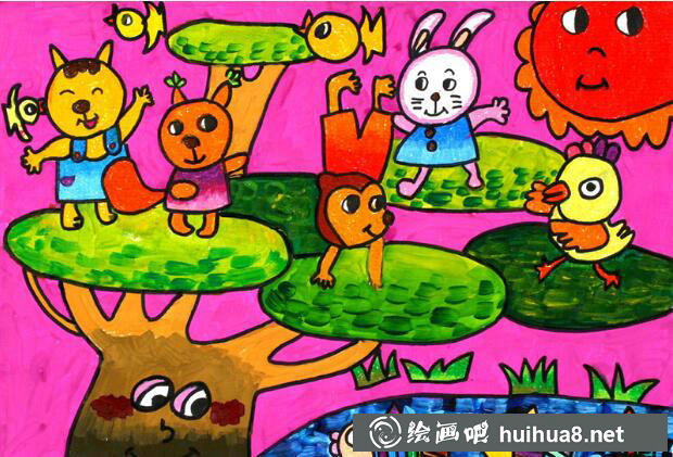 儿童油画棒作品10