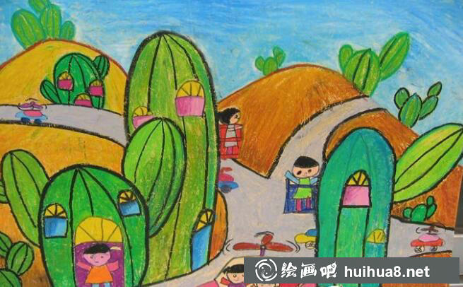 儿童油画棒作品15