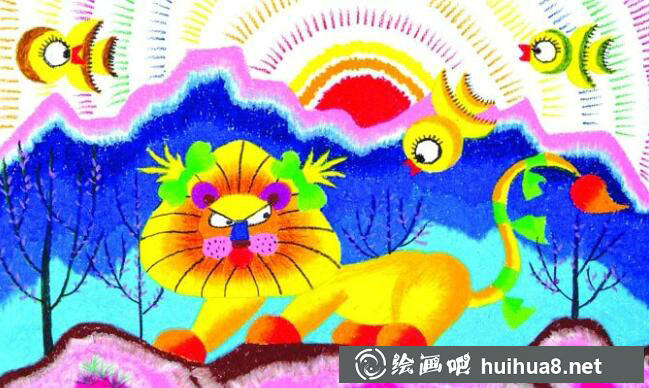 儿童油画棒作品16