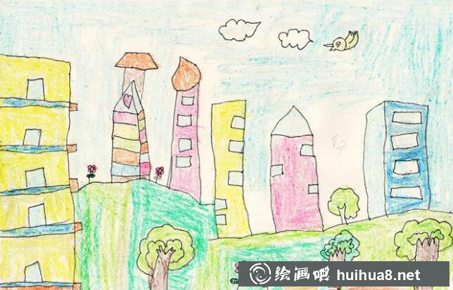 儿童油画棒作品17