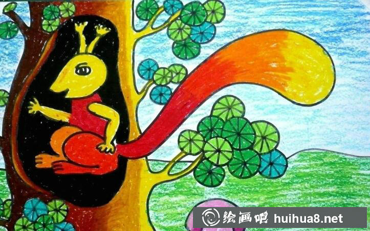 儿童油画棒作品25