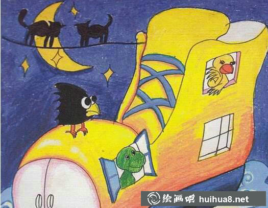 儿童油画棒作品26