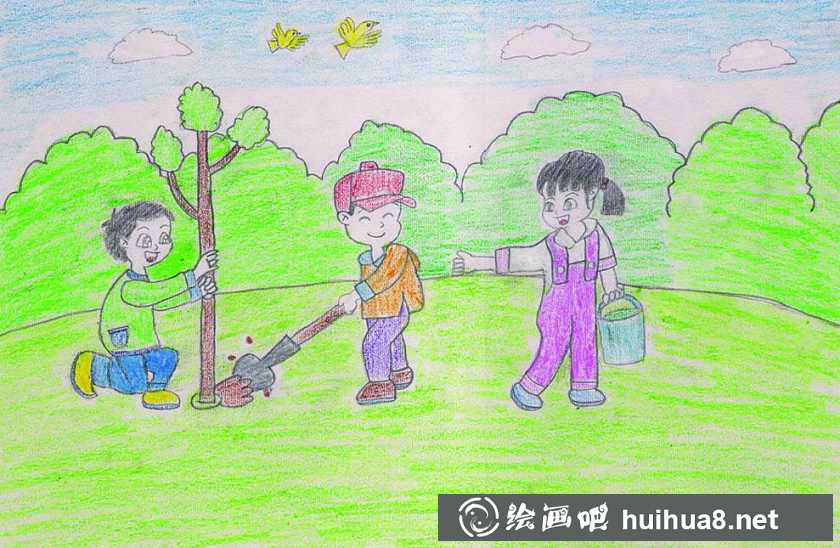 植树节主题画2