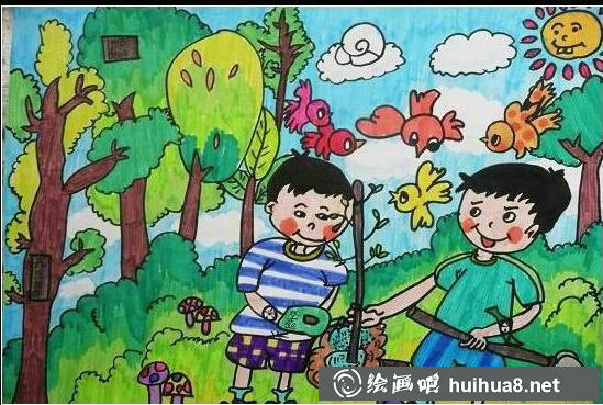 植树节主题画3