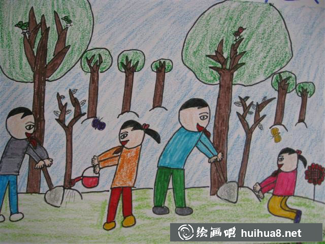 植树节主题画7