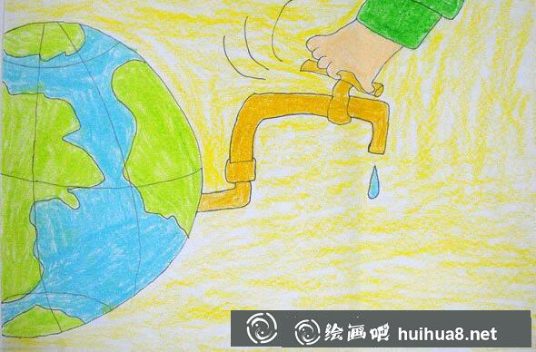 节约用水幼儿画3