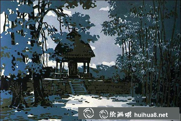 中国版画作品欣赏：长江十景全套版画