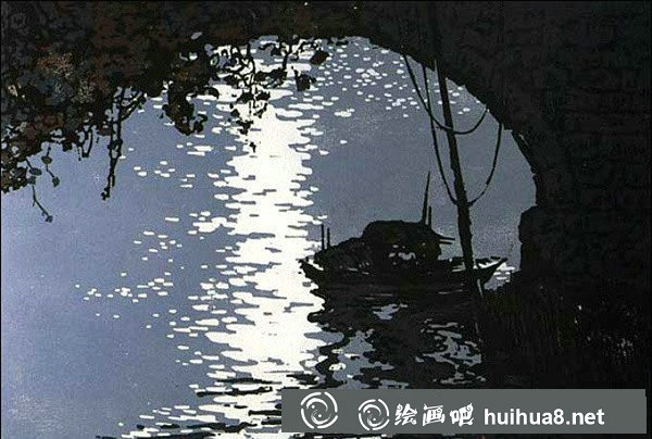 中国版画作品欣赏：长江十景全套版画