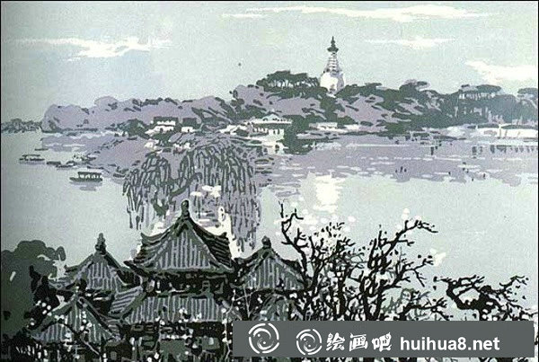 中国版画作品欣赏：长江十景全套版画