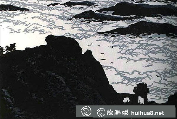 中国版画作品欣赏：长江十景全套版画